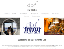 Tablet Screenshot of dbf-events.com